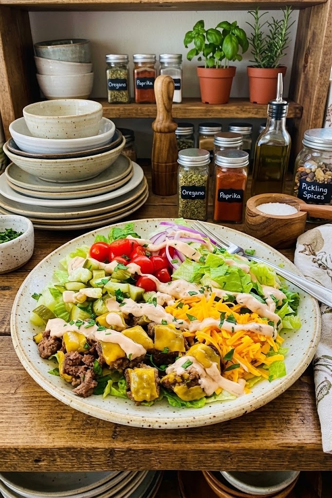 Big Mac Cheeseburger Protein Bowl