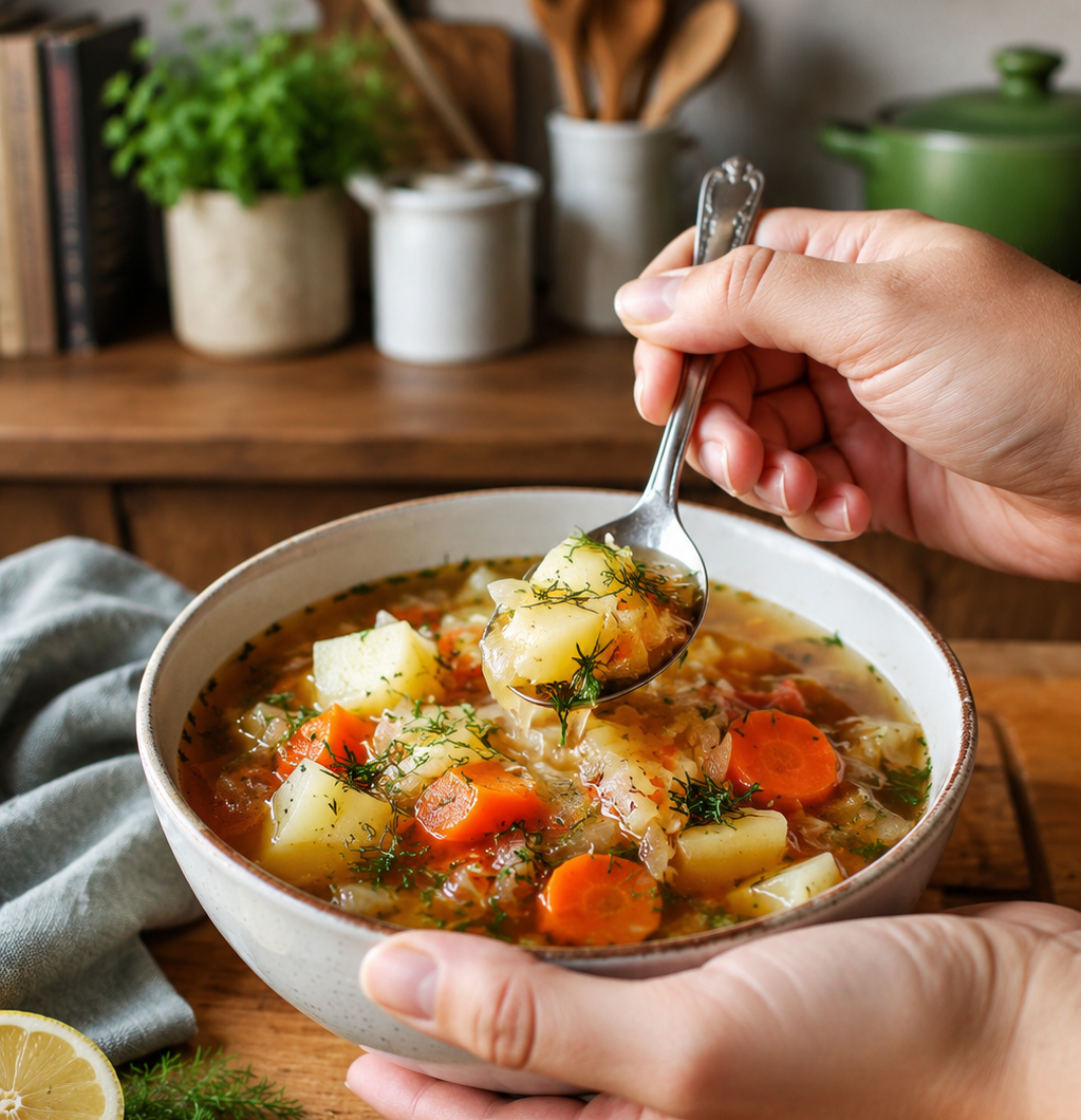 Slow Cooker Rustic Cabbage Soup