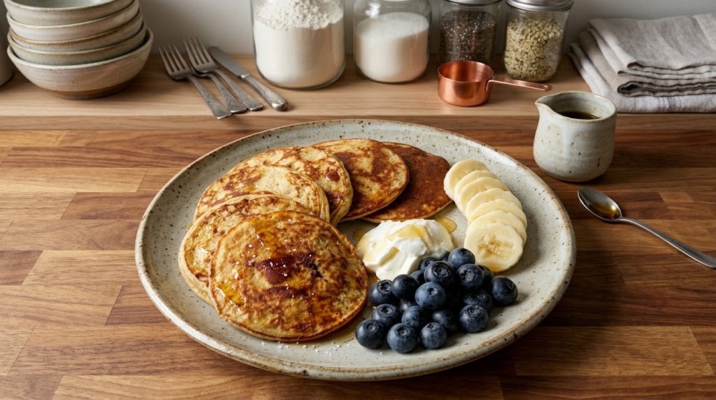 Flourless Banana & Protein Powder Pancakes (35g+ Protein)