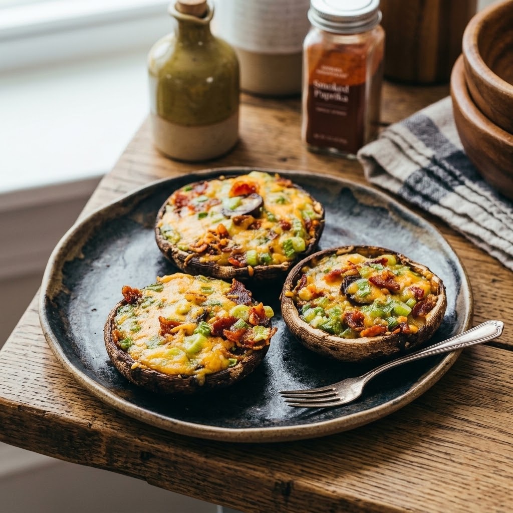 Keto Stuffed Portobello Mushrooms